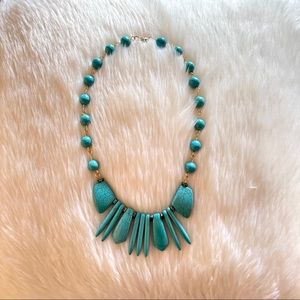 Solsan Torquoise Howlite Necklace - Gold